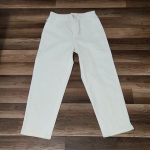 Lauren Ralph Lauren White Cotton Pants 6p Inseam 25'